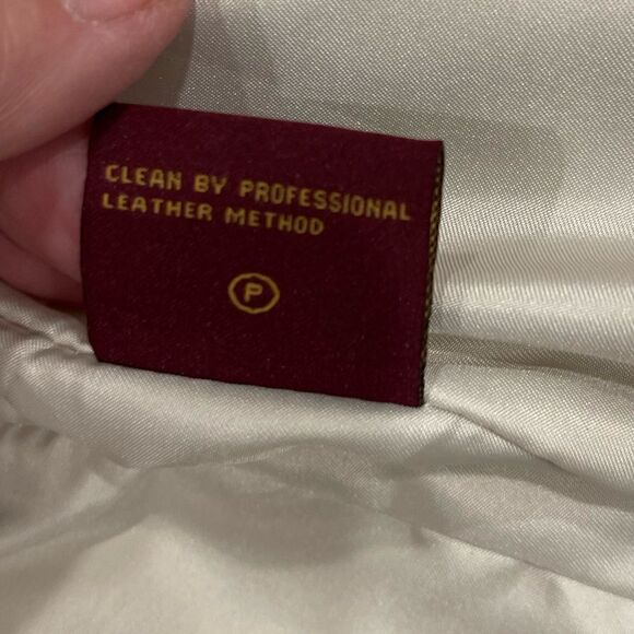 Hal Rubinstein Cream Leather Front Zipper Jacket.Size S - Picture 11 of 15